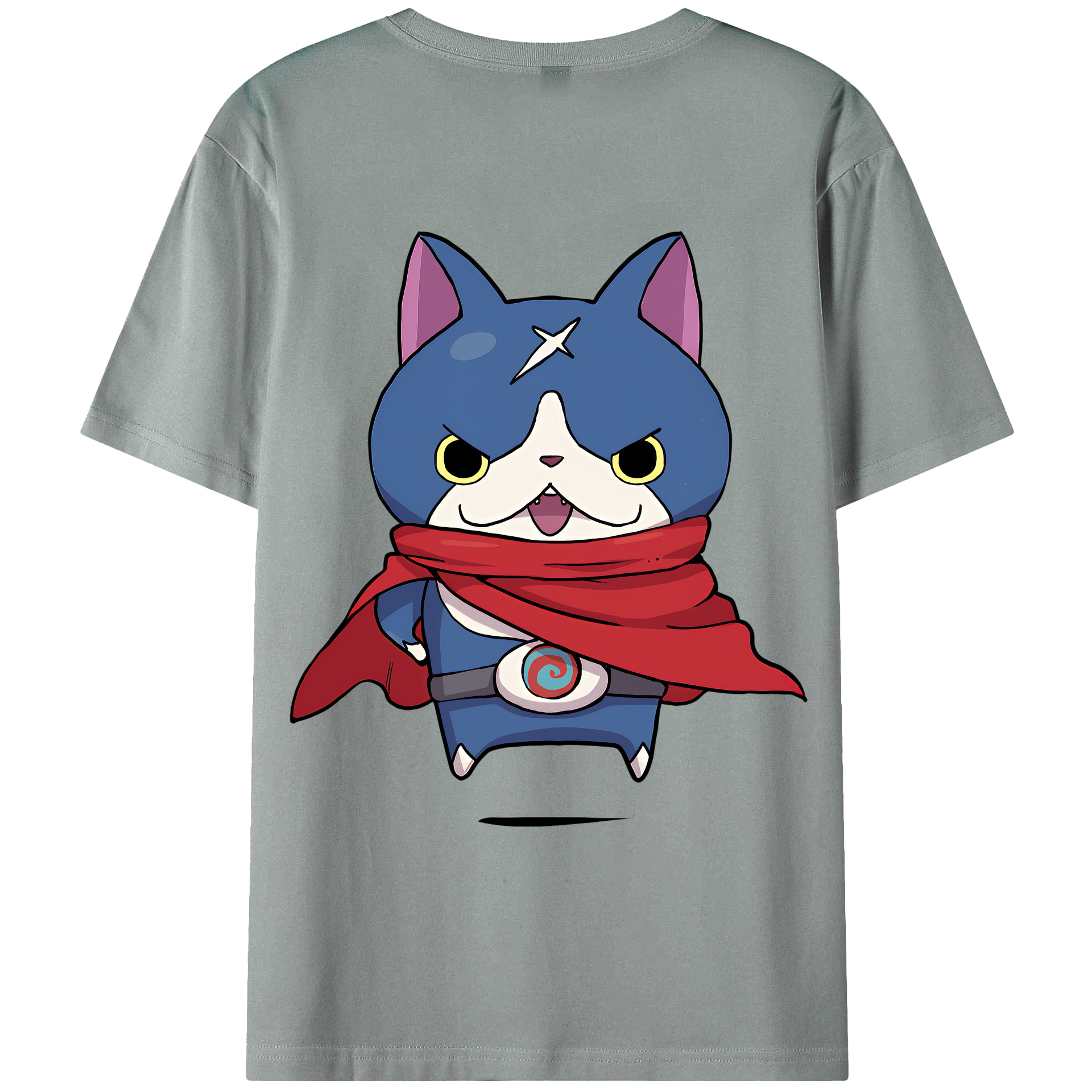 （画像用） 妖怪ウォッチ Yo-kai Watch 綿100％ メンズ半袖Tシャツ（バックプリント） 通気性